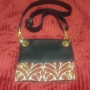 HAMMITT Black and Brown Patterned Crossbody Bag